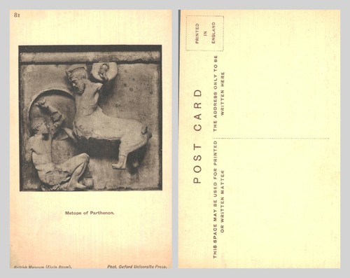 Vintage postcard metope of - vintage,