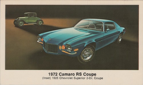 1972 camaro coupe 1925 - rs,