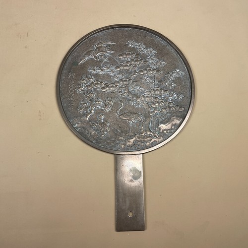 Bronze hand mirror - bronze,