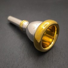 "Rare" Vincent Bach 18 (Small Shank) Tuba Mouthpiece 24ct Gold Rim & Cup.