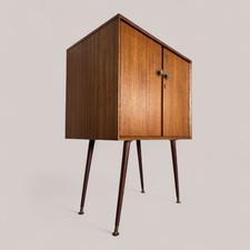 1960s Record Player Cabinet And Vinyl Storage