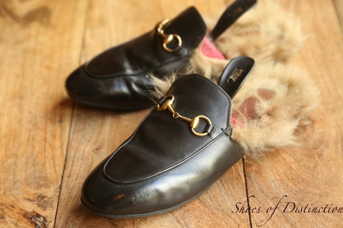 Gucci princetown black leather - gucci,