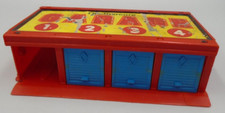 Vintage Corgi Juniors Mothercare 4 Car Multi Garage Block Red & Blue *Read*