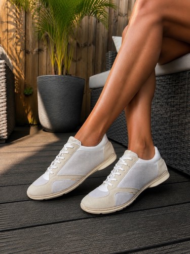 Bally 1951 cream suede mesh - cream,