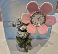 ME TO YOU BEAR FIGURINE PERFECT TIMING  BOXED  EXTREMELY RARE CLOCK FLOWER