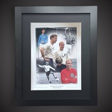Sir Bobby Charlton & Jack Charlton  Dual Signed Framed England Photo £79.99
