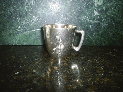Silver plate cup - silver,