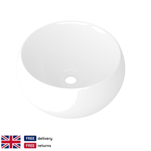 Round ceramic vessel sink - round,