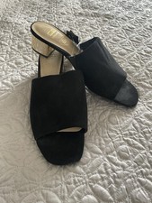 New Black Mules Sandal Wide