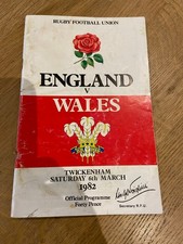 Rugby Programme Signed