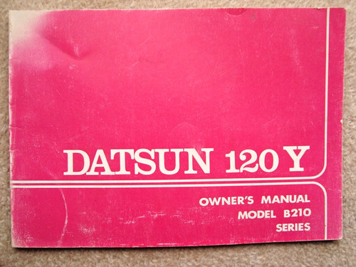 Datsun 120y owners manual - 120y,