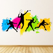 Tennis Game Colourful Wall