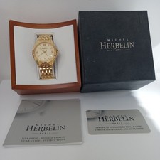 Mens Michel Herbelin Wristwatch. Swiss ETA Movement. Fully Working. Boxed.