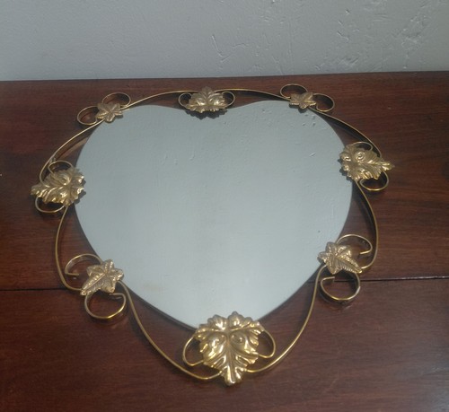 Vintage brass heart shaped - vintage,