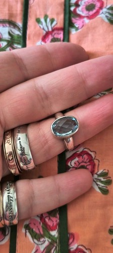Sterling silver facated blue - sterling,
