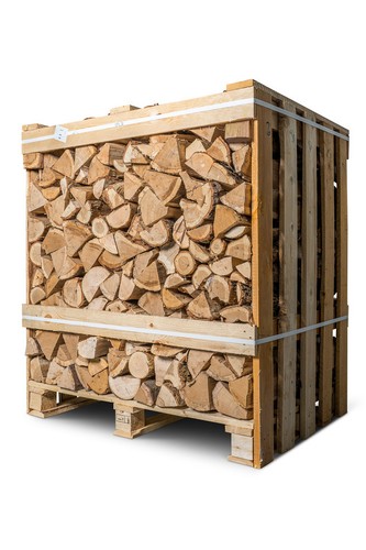 Medium firewood crate full - crate, of