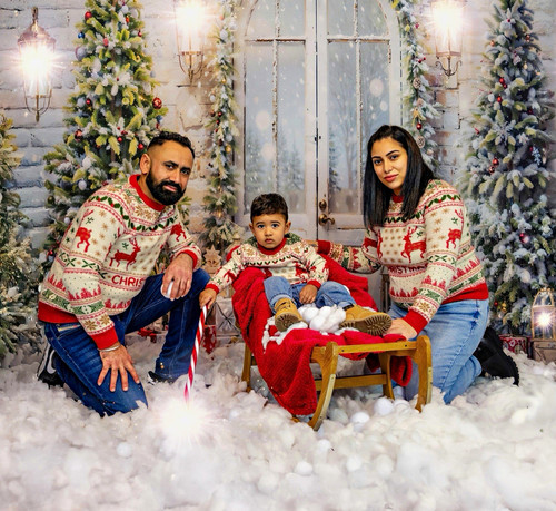 Winter christmas snow door - christmas,