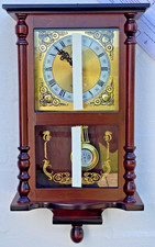 Acctim Wood Radio Controlled Pendulum Chiming Wall Clock 76066 - Marked