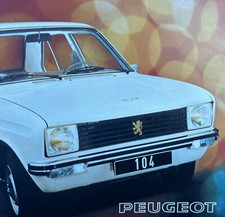 Peugeot 104 Models Car Sales Info Brochure Frameable 1975