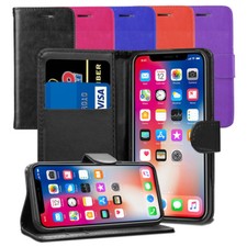 For Apple iPhone X XS 10 A1901 A1865 A2097 Case-Leather Wallet Flip Cover