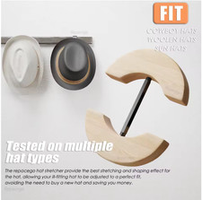Cowboy Hat Stretcher Adjustable Wood Hat Jack Stretcher Easy to Use for SiGt/.