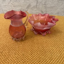 Victorian Hand Blown Cranberry