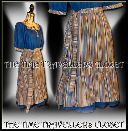 Vintage 70s blue - vintage, orange