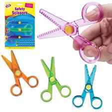 3pk Novelty Safety Scissors Stationery Kids Children Crafts Plastic Zig Zag Wavy