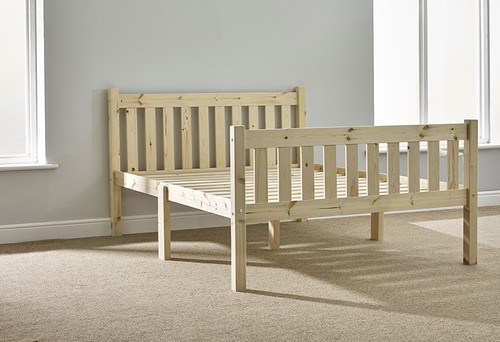 Double 4ft solid pine bed - solid,