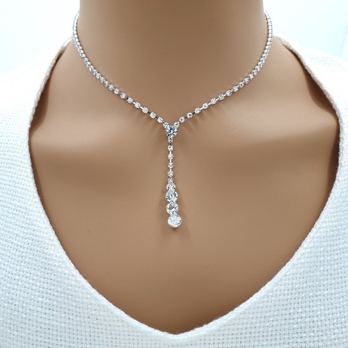 Silver crystal bridal wedding - crystal,
