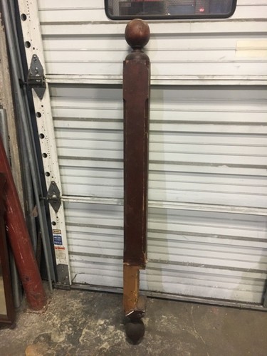 C1880 victorian era pine newel - pine,