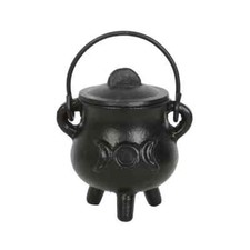 7.5CM CAST IRON CAULDRON WITH TRIPLE MOON