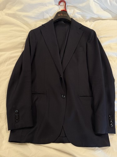 Kiton navy wool handmade - wool, men's