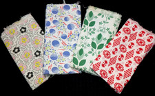 LOT of 4 Vtg Feedsack Fabric