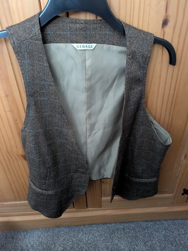 Ladies check waistcoat - check,