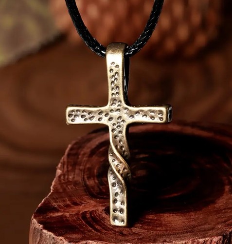 Iron cross necklace twisted - necklace,