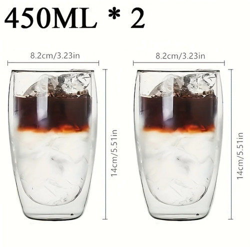 6pcs double wall glass - wall,