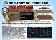 Sandless Self Inflating Sand Bags - Home Defence Flood Protection Water Barrier