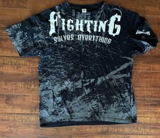 Rare Vintage Gamma Labs MMA Fighting Solve Everything Aop Promo Shirt Sz Xl