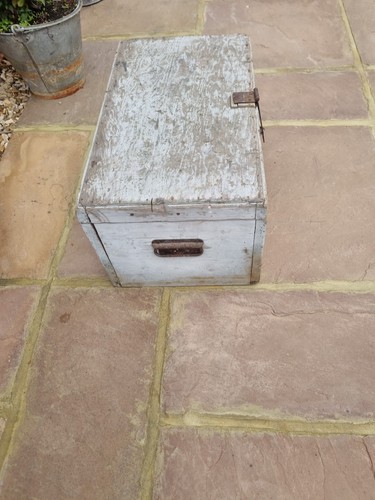 Wooden trunk painted rustic - trunk,