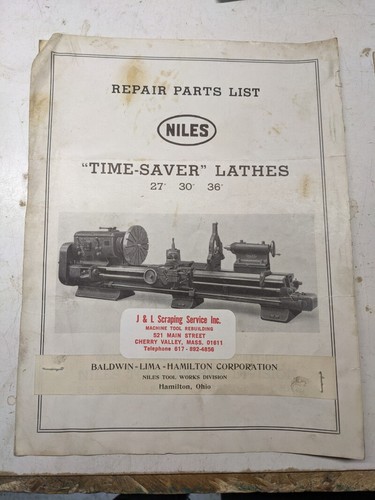 Niles lathes service repair - lathes,