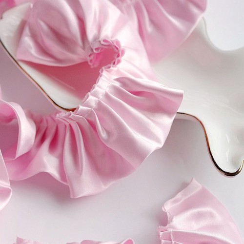 Yards satin ruffle edging - yards,