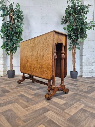 Antique burr walnut sutherland - walnut,
