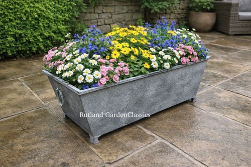 Galvanised trough planter 100 - ,