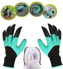 Garden Claw Gloves Digging Planting Raking 8 ABS Plastic Claws For Gardening