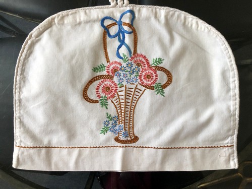 Vintage floral flower basket - vintage,