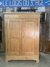 Antique Dutch Pine Knockdown Double Armoire Wardrobe, c.1860