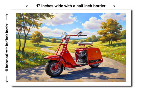 1950 cushman scooter 11x17 - -,