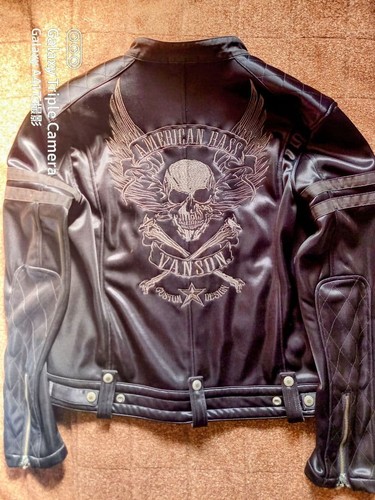 Vanson leather jacket - xl, skull