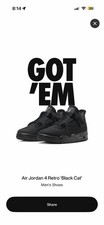 Nike Air Jordan 4 Black Cat’s 2025 - UK 12